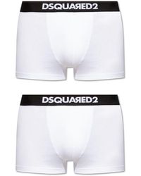 DSquared² - Logo-waistband Stretch-cotton Boxers (pack Of Two) - Lyst