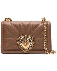 Dolce & Gabbana - Medium Devotion Leather Shoulder Bag - Lyst