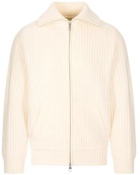 Montecore - Ribbed-Knit Zip-Up Cardigan - Lyst