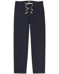 PAIGE - Drawstring Straight-Leg Trousers - Lyst
