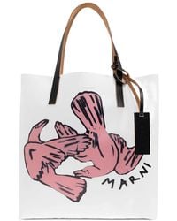 Marni - Borsa Tote Con Stampa - Lyst