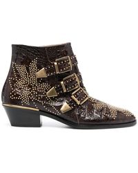 Chloé - Susanna 50mm Studded Ankle Boots - Lyst