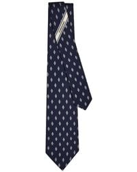 Ferragamo - Cravate En Soie Imprimée Micro Gancini - Lyst