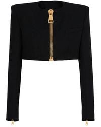 Balmain - Giacca Con Zip - Lyst