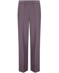 Alberto Biani - Elasticated Pressed-Crease Trousers - Lyst