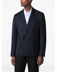 Lardini - Wool Double-Breasted Jacket - Lyst