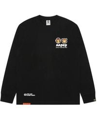 Aape By A Bathing Ape - T-Shirt Met Logo En Lange Mouwen - Lyst