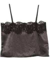 Alysi - Top Tipo Camisola Con Ribete De Encaje - Lyst