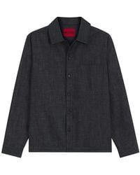 HUGO - Oversized-Fit Denim Shirt - Lyst