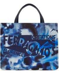 Ferragamo - Carnation Print Tote Bag (M) - Lyst