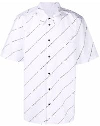 Helmut Lang - Logo-print Cotton Shirt - Lyst