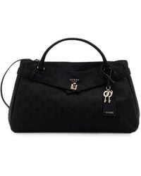Guess - Ella Logo Satchel Bag - Lyst