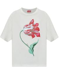 KENZO - T-Shirt Tulip En Coton - Lyst