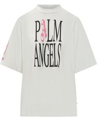 Palm Angels - Flame-Print Loose Tee - Lyst