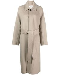 Ami Paris - Abrigo con botones y cinturón - Lyst