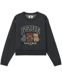 Izzue - Intarsia-Knit Crew-Neck Sweater - Lyst