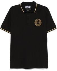Versace Jeans Couture - Logo-Embroidered Polo Shirt - Lyst