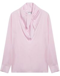 Max Mara - Badia Tie-Neck Long-Sleeve Blouse - Lyst