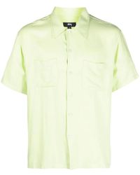 Stussy - Contrast-Stitching Short-Sleeve Shirt - Lyst
