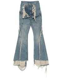 Rick Owens - Vaqueros Acampanados Con Efecto Envejecido - Lyst