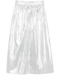 Tibi - Metallic Pull-On Skirt - Lyst