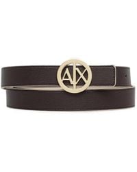 ARMANI EXCHANGE - Reversible Logo-Buckle Belt - Lyst
