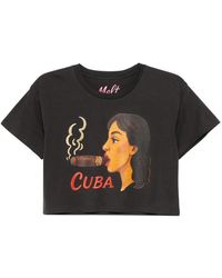 Melt - Graphic-Print Cropped T-Shirt - Lyst