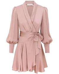 Zimmermann - Silk Mini Dress - Lyst