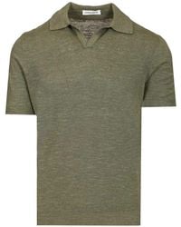 Al Duca d'Aosta - Fine-Knit Short-Sleeve Polo Shirt - Lyst