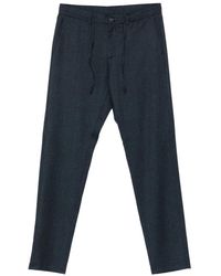 Canali - Drawstring Wool Trousers - Lyst