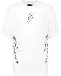 Philipp Plein - Claw-Print Cotton T-Shirt - Lyst