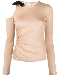 Giambattista Valli - Bow-Detail Cut-Out Jumper - Lyst