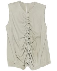 Ziggy Chen - Ruffled Draped Vest Top - Lyst