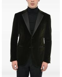 Corneliani - Blazer Boutonné À Revers En Satin - Lyst