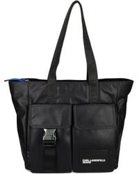KARL LAGERFELD - Buckle-Detail Pocket Shoulder Bag - Lyst