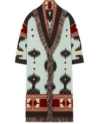 Alanui - Icon Jacquard Fringed Cardi-Coat - Lyst