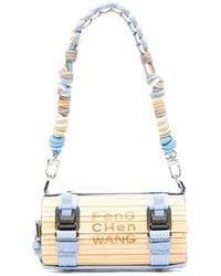 Feng Chen Wang - Logo-Engraved Woven-Strap Clutch Bag - Lyst