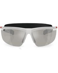 Prada Linea Rossa - Geometric-Frame Sunglasses - Lyst
