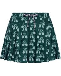 The Upside - Racquet-Patterned Pleated Miniskirt - Lyst