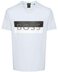 BOSS - Logo-Print Crew-Neck T-Shirt - Lyst