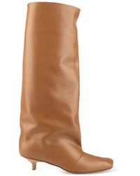 Vicini - Square-Toe Leather Boots - Lyst