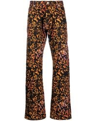 Palmier - Abstract-Print Straight-Leg Trousers - Lyst