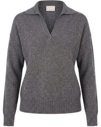 Drumohr - Cashmere V-Neck Collar Sweater - Lyst