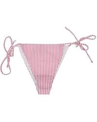 MC2 Saint Barth - Marielle Striped Side-Tie Bikini Bottoms - Lyst
