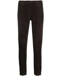 P.A.R.O.S.H. - Monet Slim-Fit Suede Trousers - Lyst