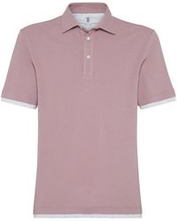 Brunello Cucinelli - Double-layer Cotton Polo Shirt - Lyst