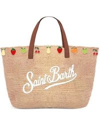 MC2 Saint Barth - Fruit-Charm Logo-Embroidered Tote Bag - Lyst