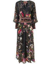 Camilla Zijden Jurk - Zwart