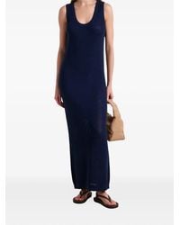 Brunello Cucinelli - Open-Knit Scoop-Neck Maxi Dress - Lyst