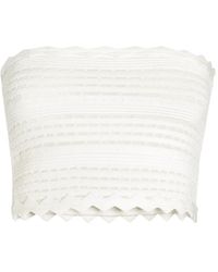 Genny - Scalloped Knitted Bandeau Top - Lyst